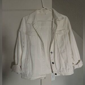 New Women's White Denim Jacket